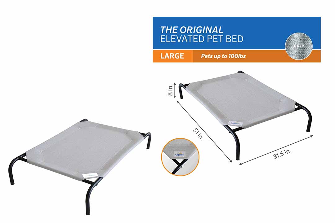 Coolaroo Elevated Pet Bed with Knitted Fabric