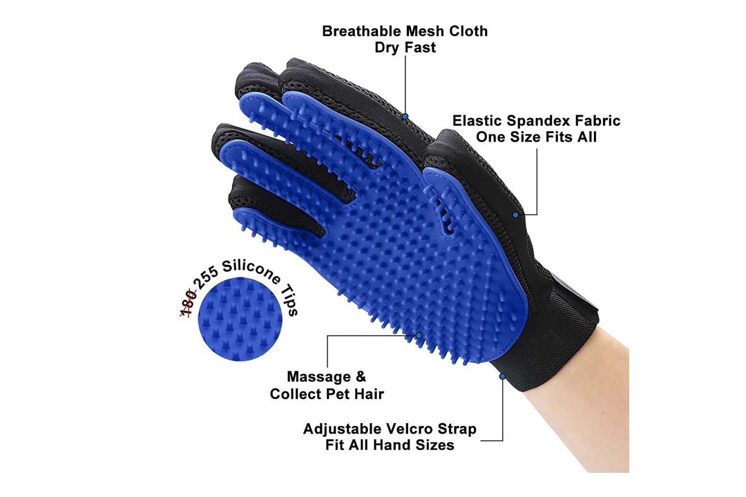 Pet Grooming Glove - Gentle Deshedding Brush Glove