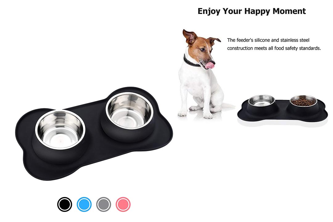 URPOWER Dog Bowls Stainless Steel Dog Bowl