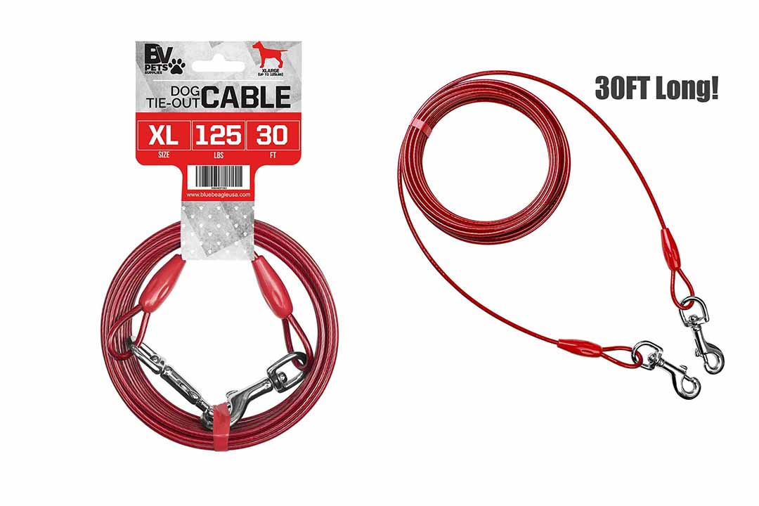 BV Pet Heavy Extra-Large Tie Out Cable for dog up to 125 Pound