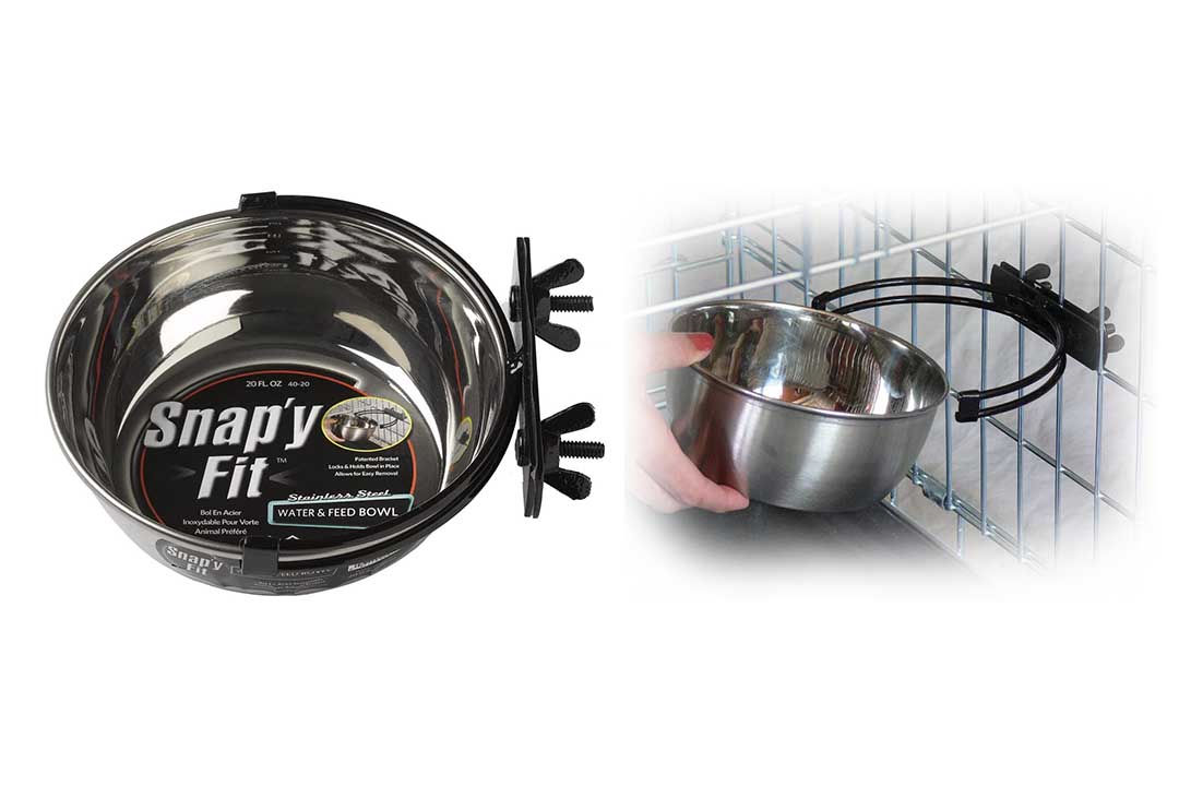 MidWest Stainless Steel Snap'y Fit Water and Feed Bowl