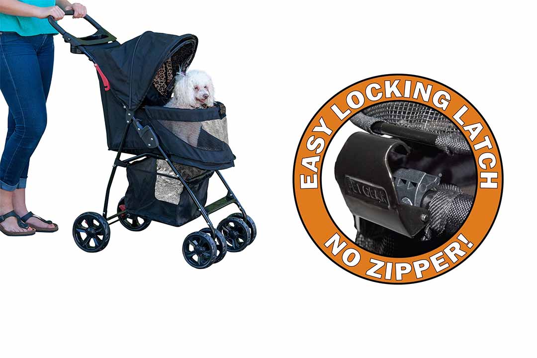 Pet Gear No-Zip Happy Pet Stroller for Dog/Cats (Trails Lite)