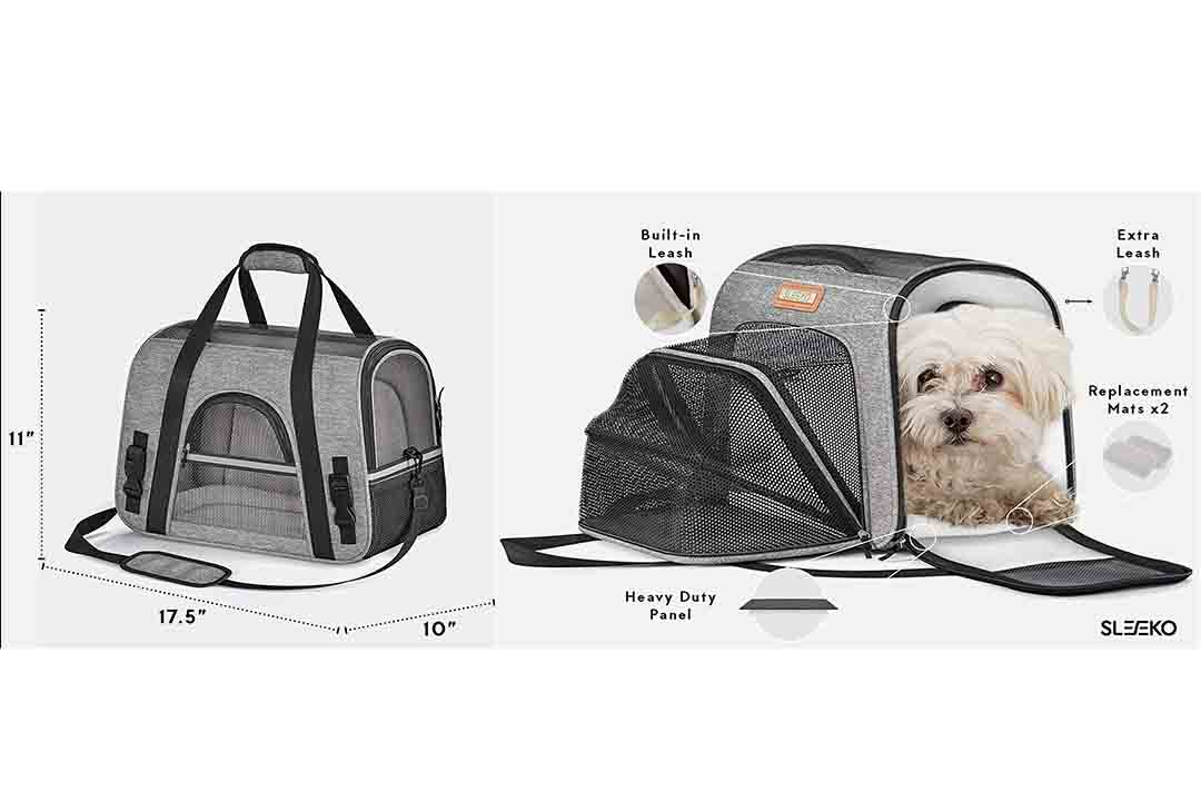 SLEEKO Luxury Pet Carrier Airline