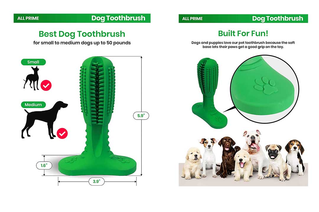 All Prime Dog Toothbrush Toy