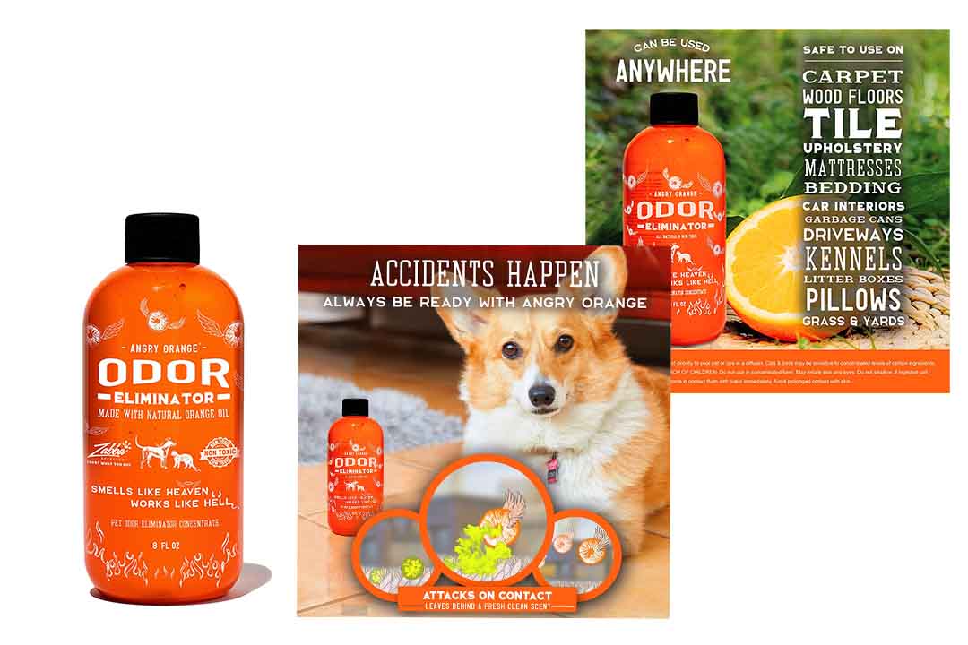 Angry Orange Pet Odor Eliminator 8 oz. bottle