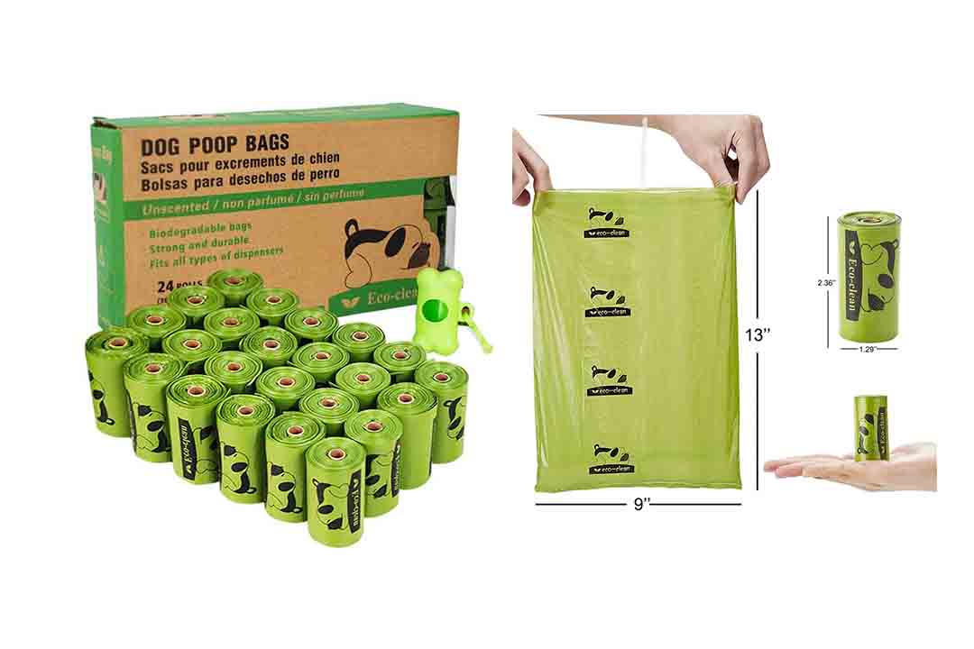 Eco-clean Poop Bags Biodegradable, 24 Rolls/360 Bags