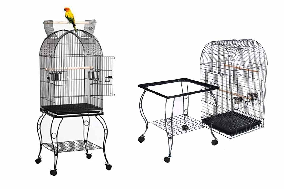 Yaheetech, 59 Inch Rolling, Stand Medium Dome Bird Cage