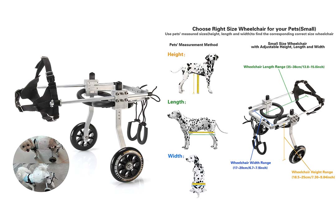 Anmas Home Adjustable Pet Dog Wheelchair