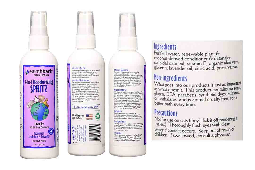 Earth Bath Lavender 3 - in - 1 Deodorizing Spritz