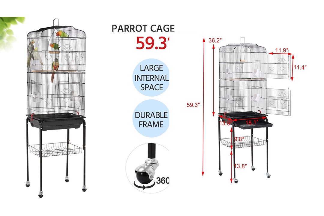 Yaheetech 59.3 Inch Standing Medium Flight Bird Cage