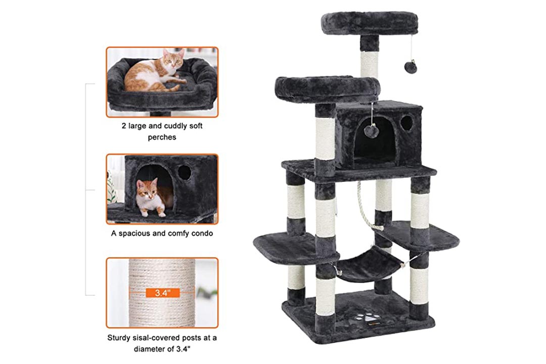 SONGMICS Cat Tree Condo With Scratching
