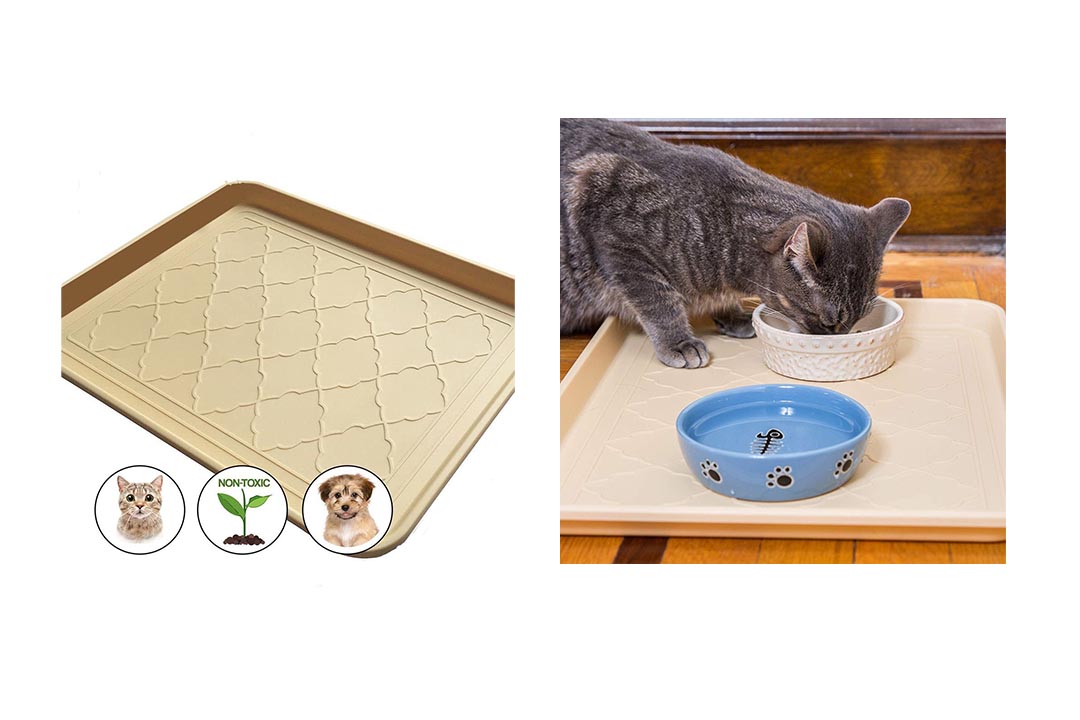 Easyology Premium Pet Food Tray - Dog Food Mat and Cat Food Mat