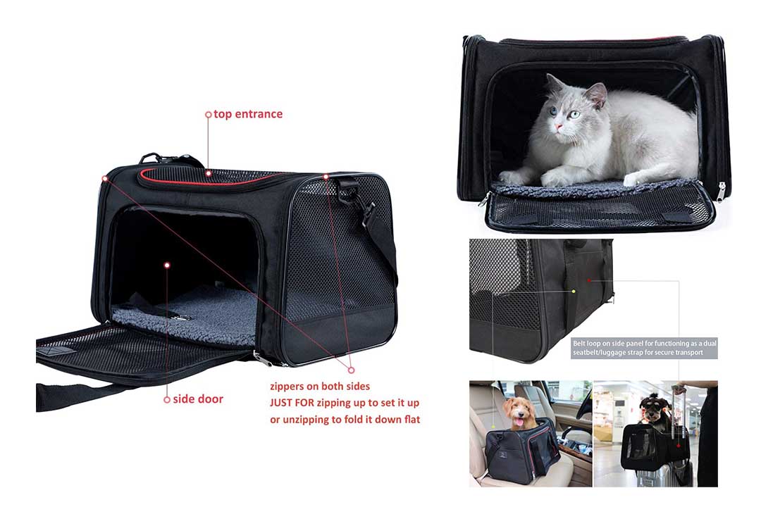 A4Pet Soft Sided Pet Carrier for Dogs and Cats