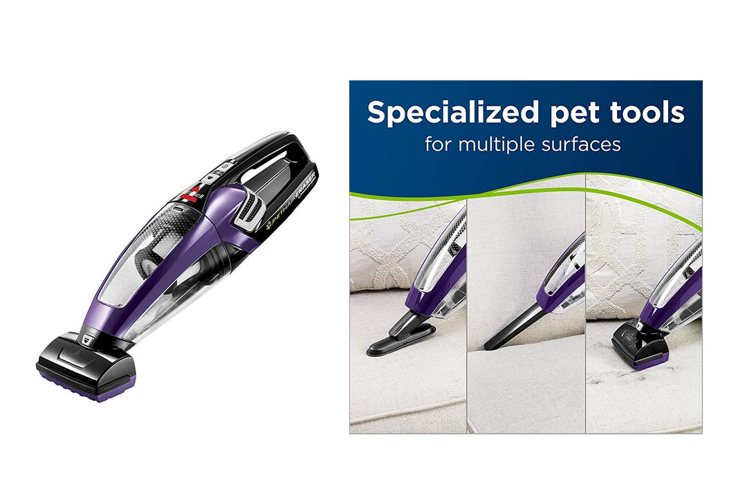 BISSELL Pet Hair Eraser Lithium Ion Hand Handheld Cordless Vacuum, Purple