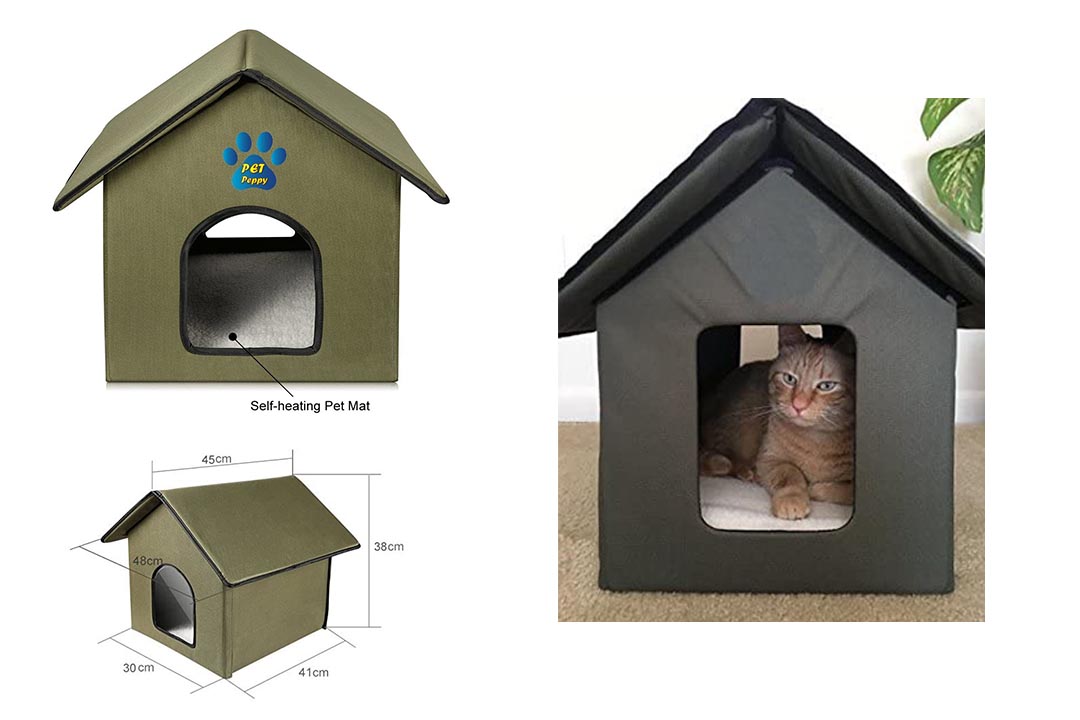 Outdoor/ Indoor Cat House by Pet Peppy