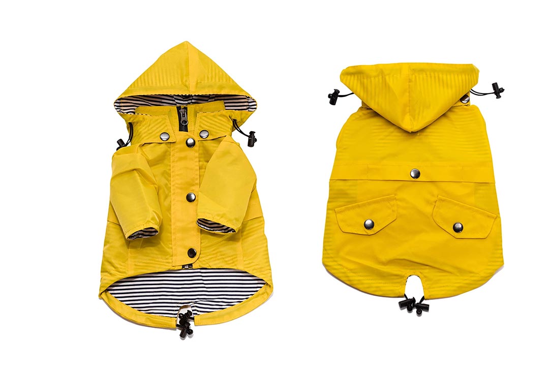 Ellie Dog Wear Yellow Zip Up Dog Raincoat