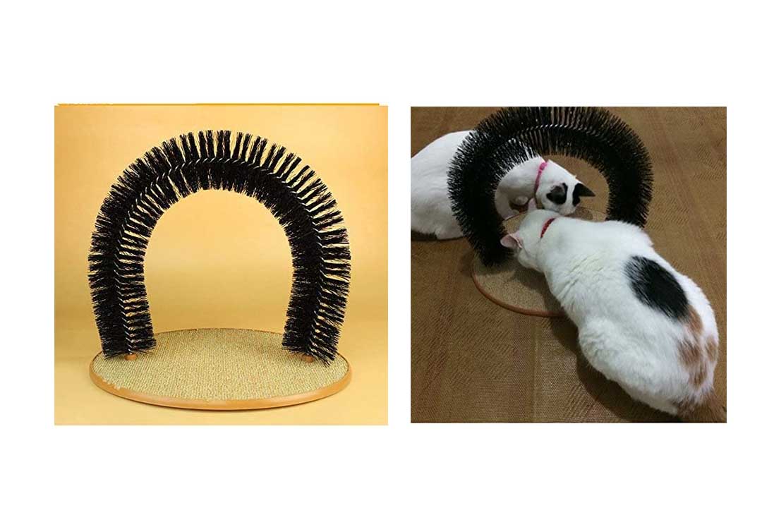 I-Fashion Purrfect Arch Groom Toy Self Grooming Cat Toy Cat Self Groomer and Massager