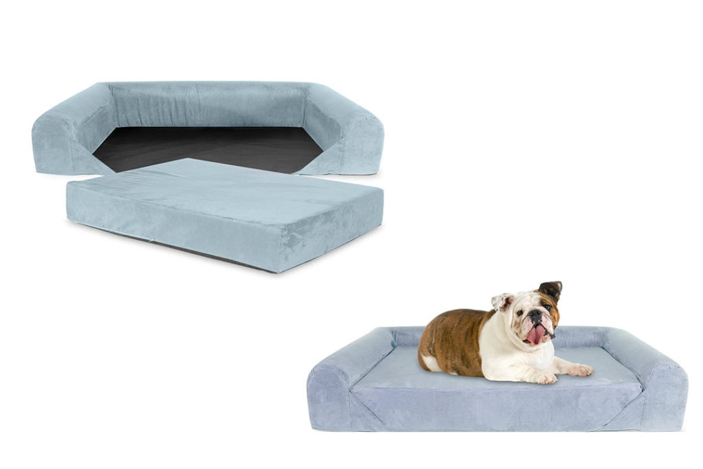 kopeks orthopedic memory foam dog bed with pillow