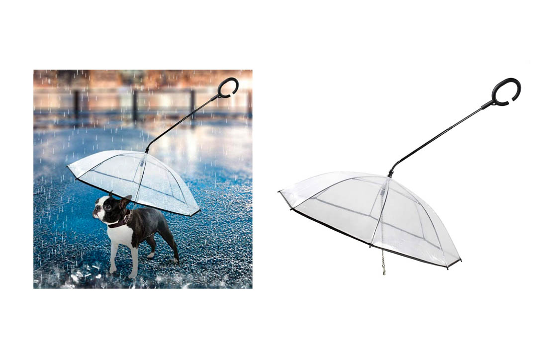 MWD C-Shaped Handle Transparent Pet Umbrella