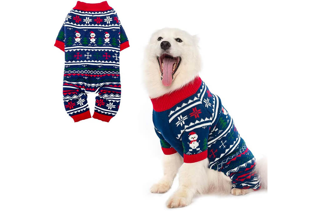 5. Knitted Pet Clothes Dog Pajamas