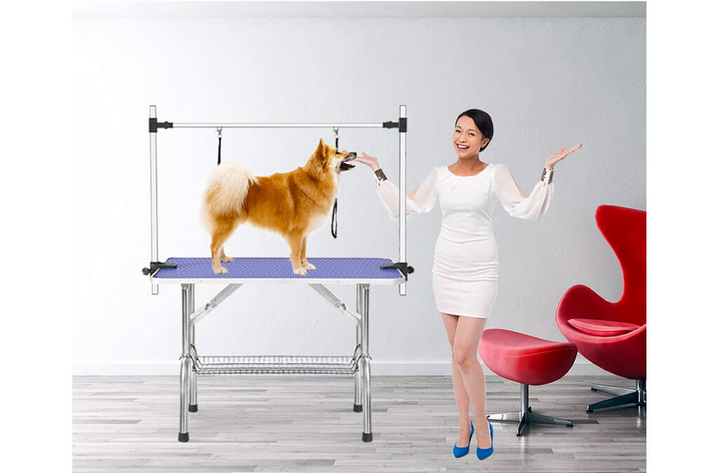 8. puppykitty Adjustable Folding pet Dog Grooming Table