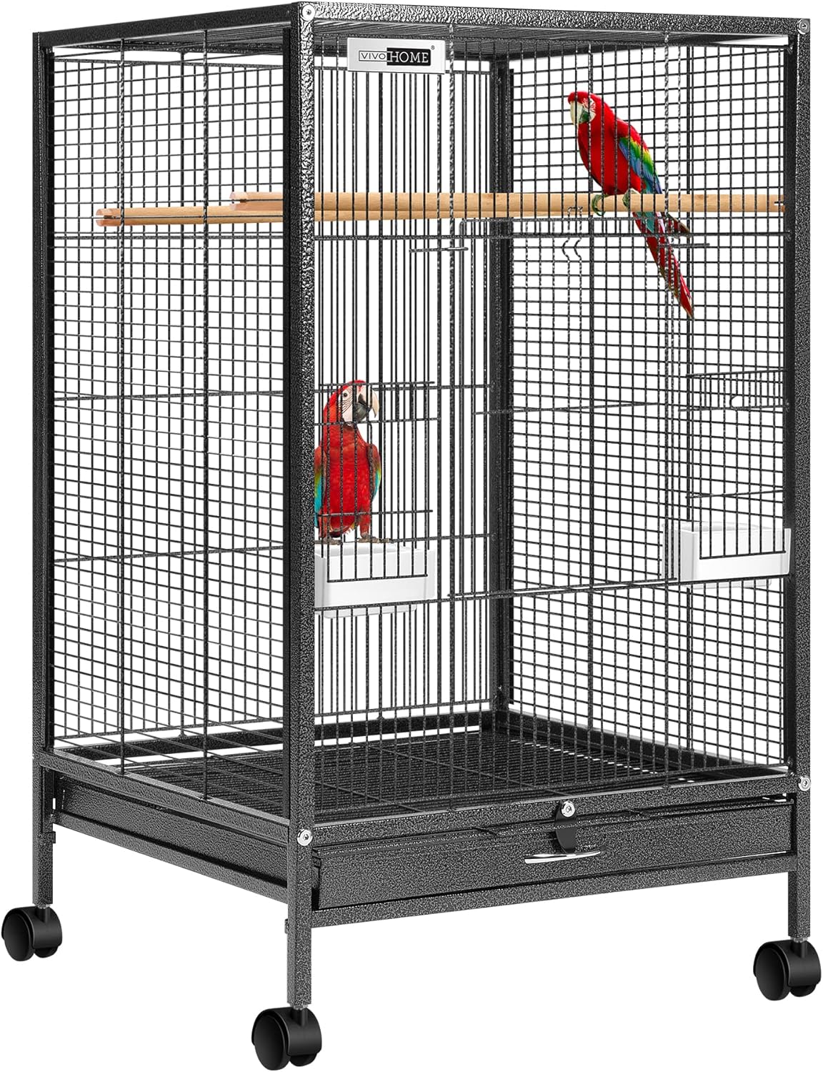 VIVOHOME 30 Inch Height Wrought Iron Bird Cage